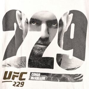 Reebok UFC 229 Conor McGregor T-Shirt Men’s M White Official Fight Promo Tee